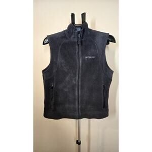 Columbia Womens Full Zip Up Fleece Vest Black Medium